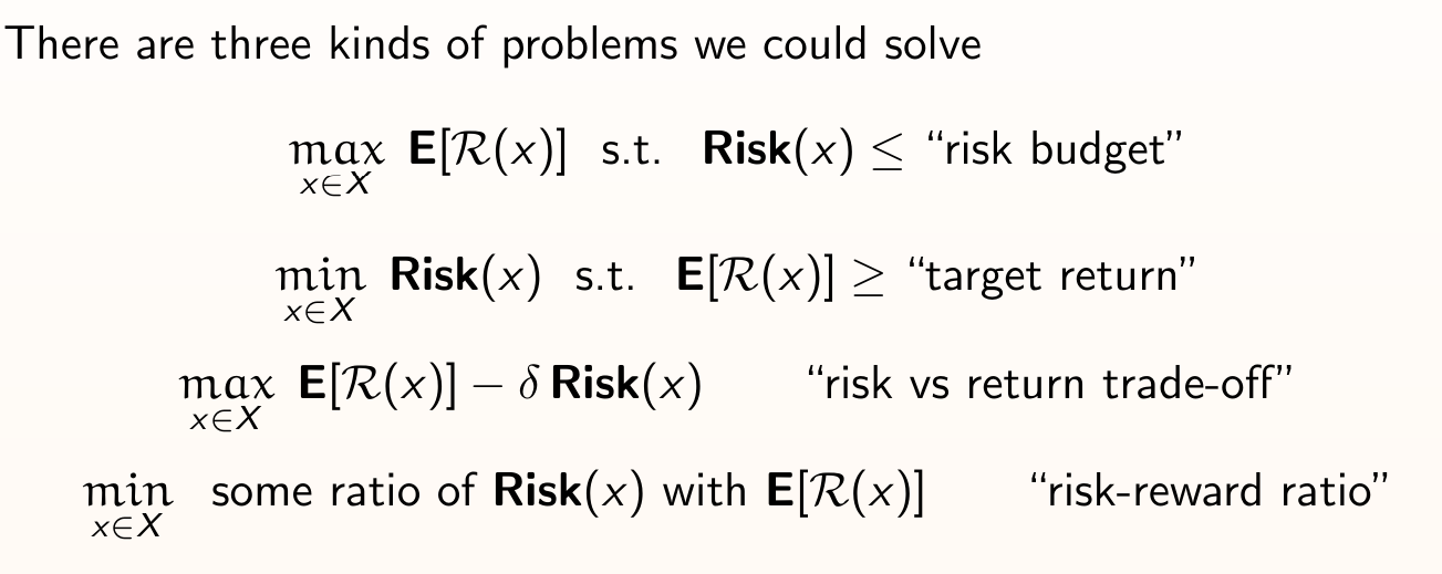 optimizing risk-return tradeoff